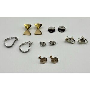 Lot of Six Pairs Vintage Avon & Unmarked Earrings Clip-On Screw-Back and Pierced